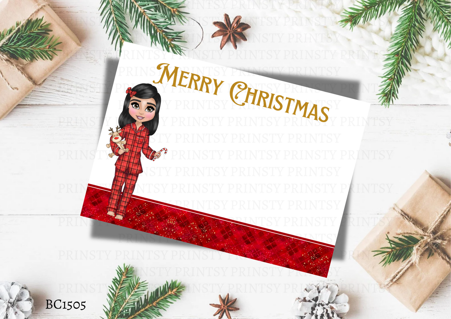 Christmas Dolly Bow Card