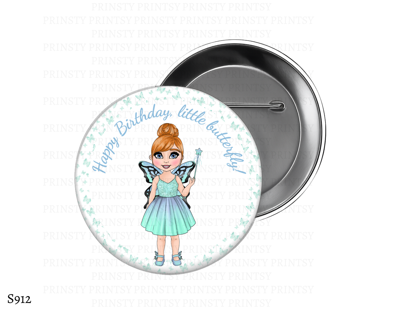 Blue Butterfly Dolly BowBitz/Badges