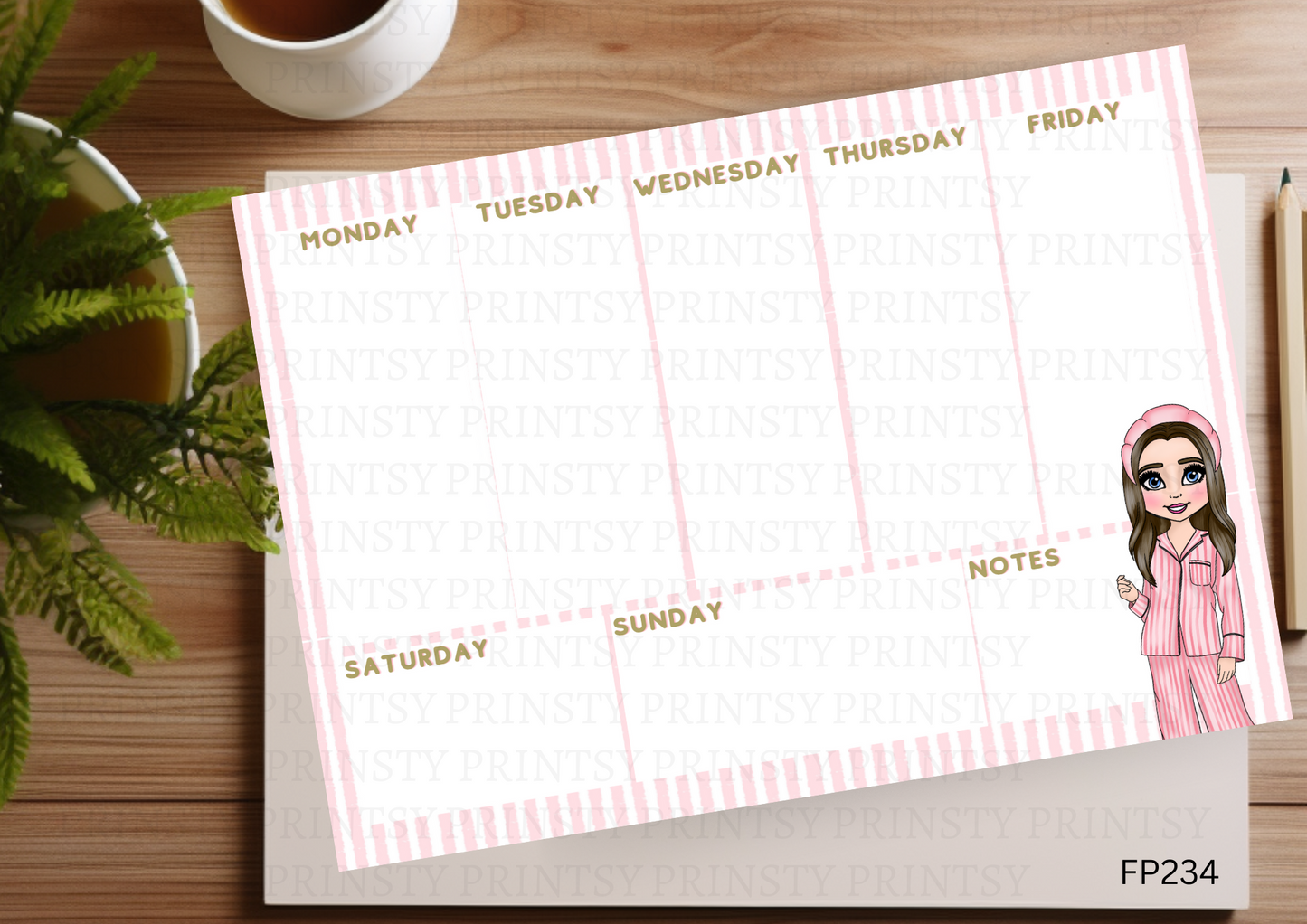 Make Up Dolly Weekly Planner
