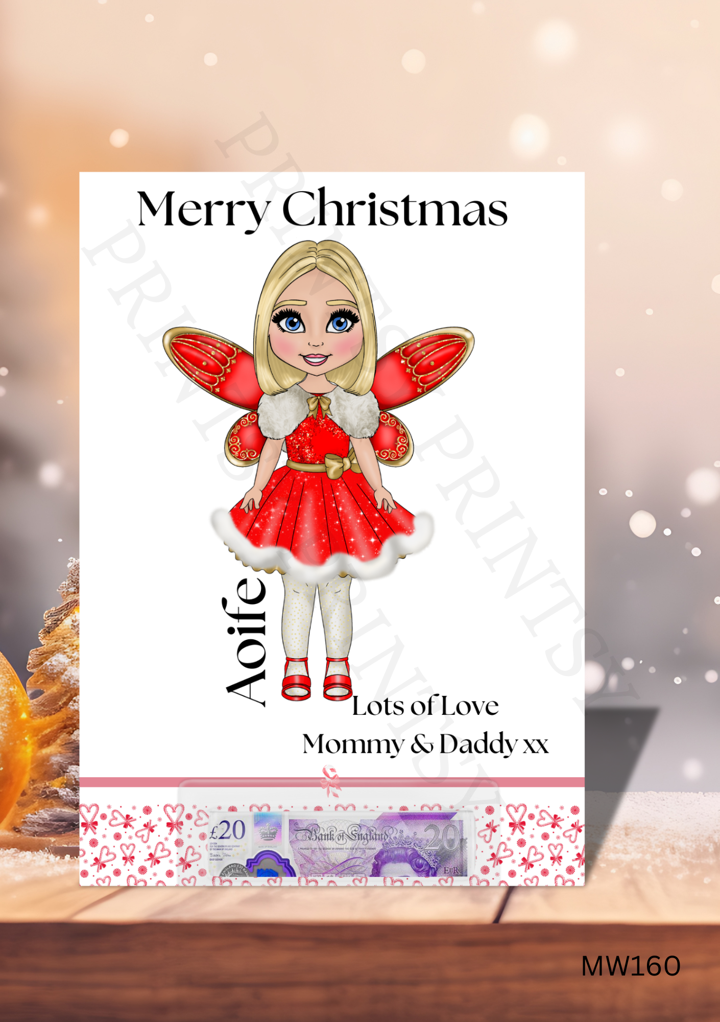 Christmas Fairy Money Card