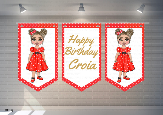 Spotty Dress Dolly Bunting