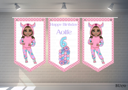 Pink Hawaiian Dolly Bunting