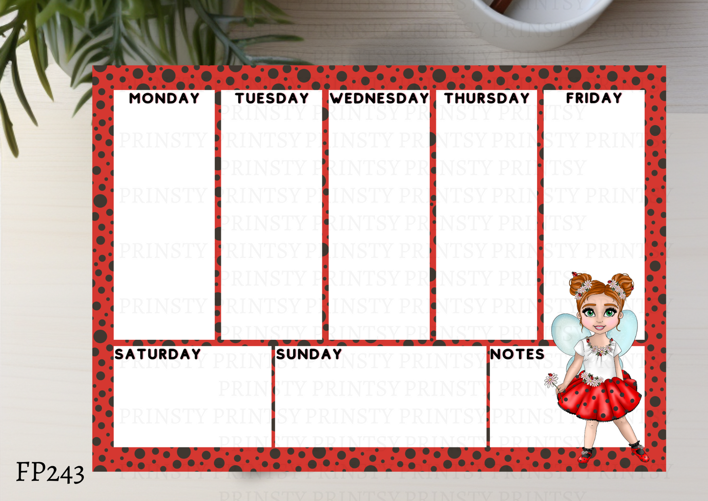 Little Ladybird Dolly Weekly Planner