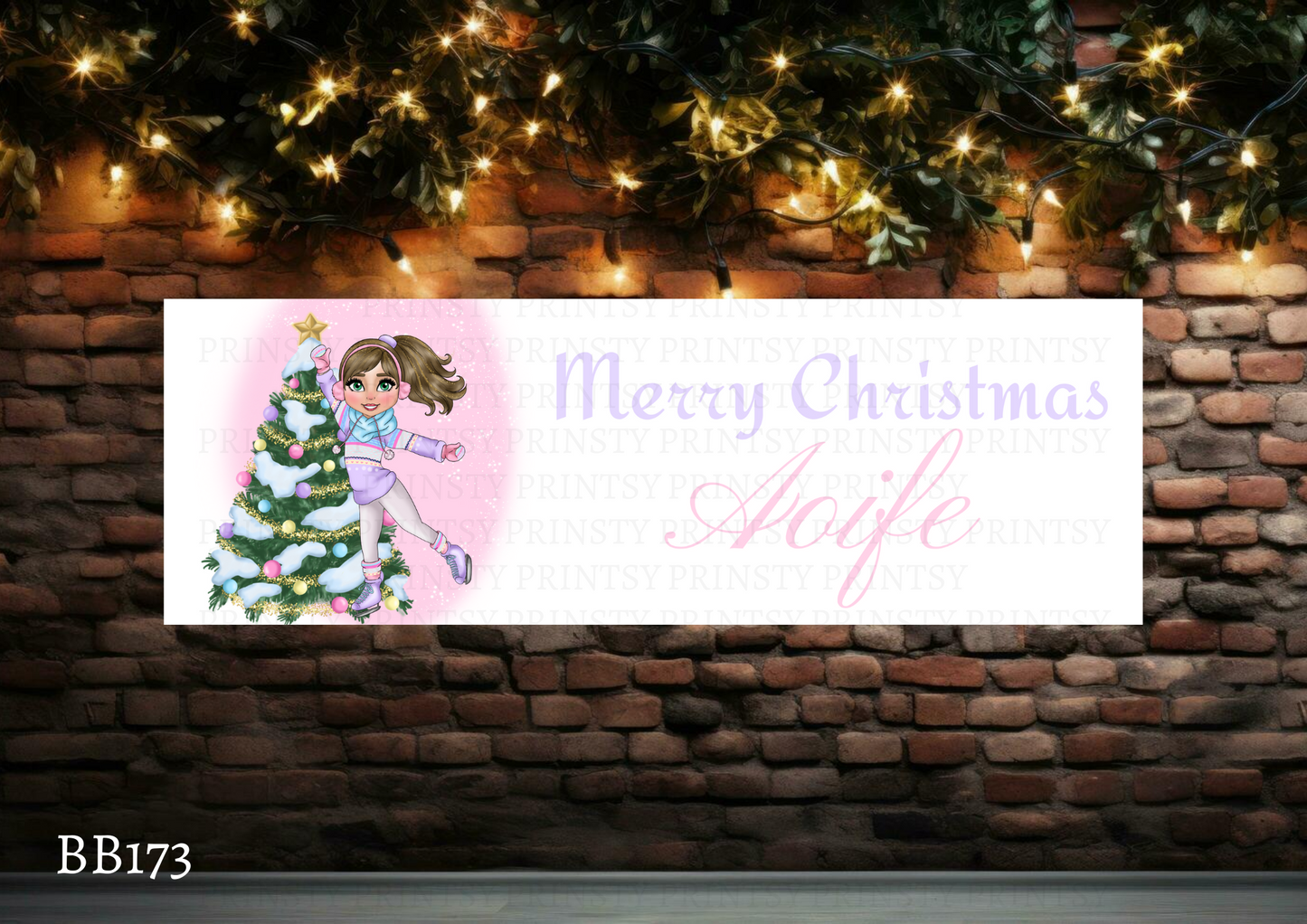 Ice Skating Dolly Banner