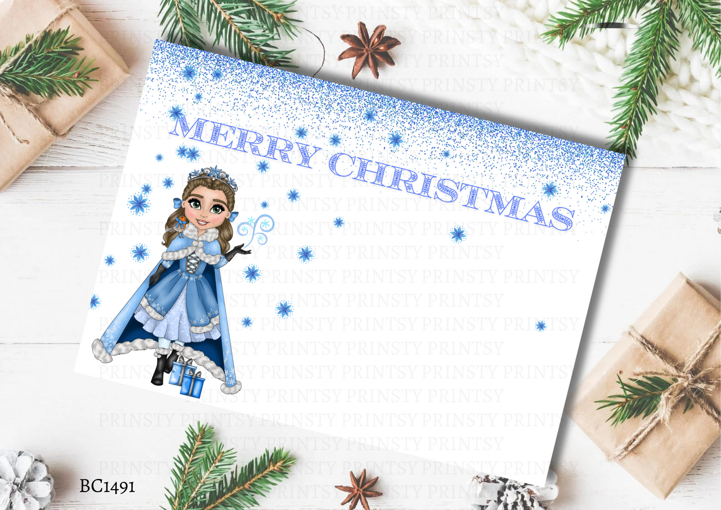 Ice Queen Bow Card