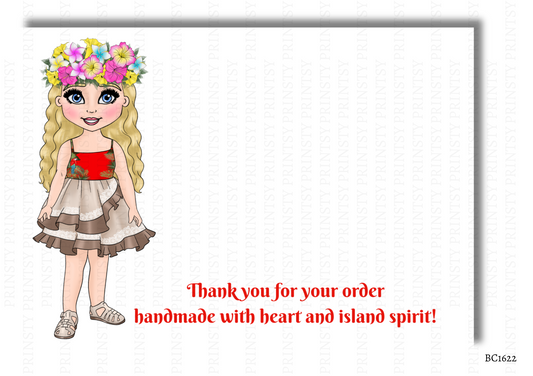 Polynesian Dolly Bow Card