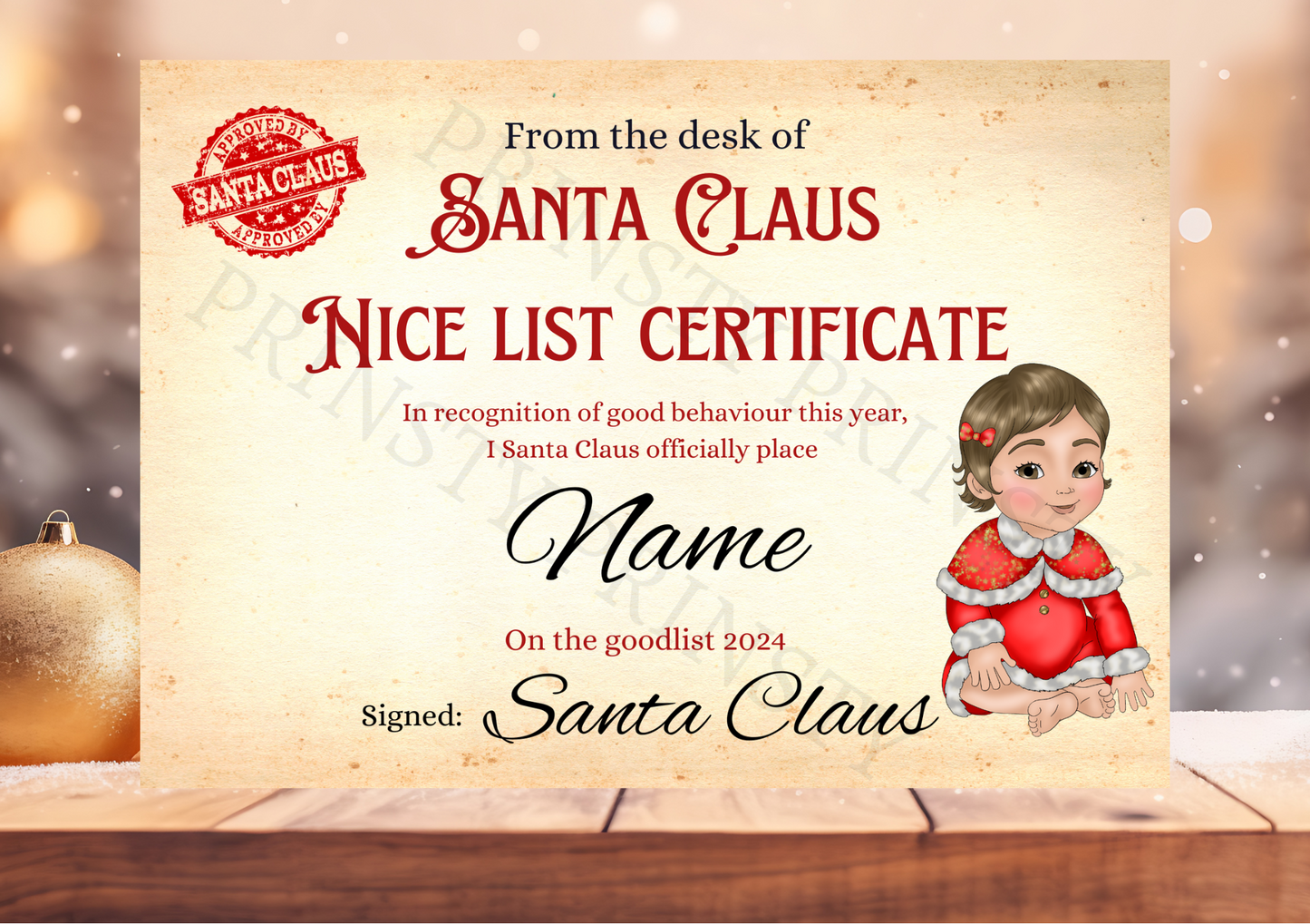 Dolly & Dude Nice List Certificate