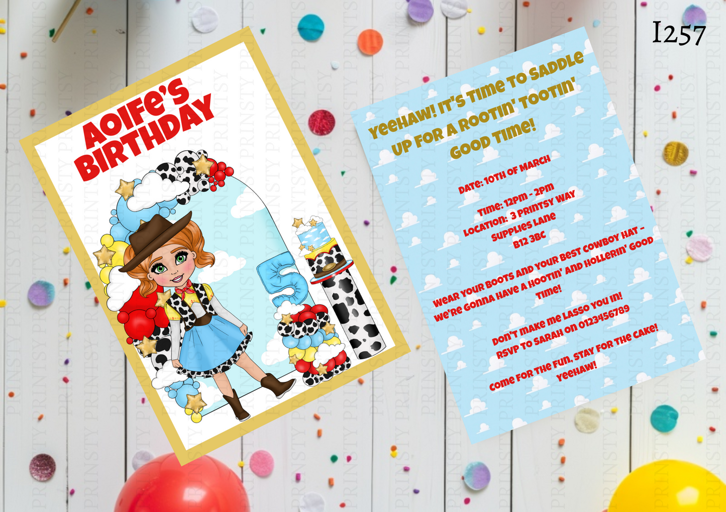 Toy Land Dolly Invite