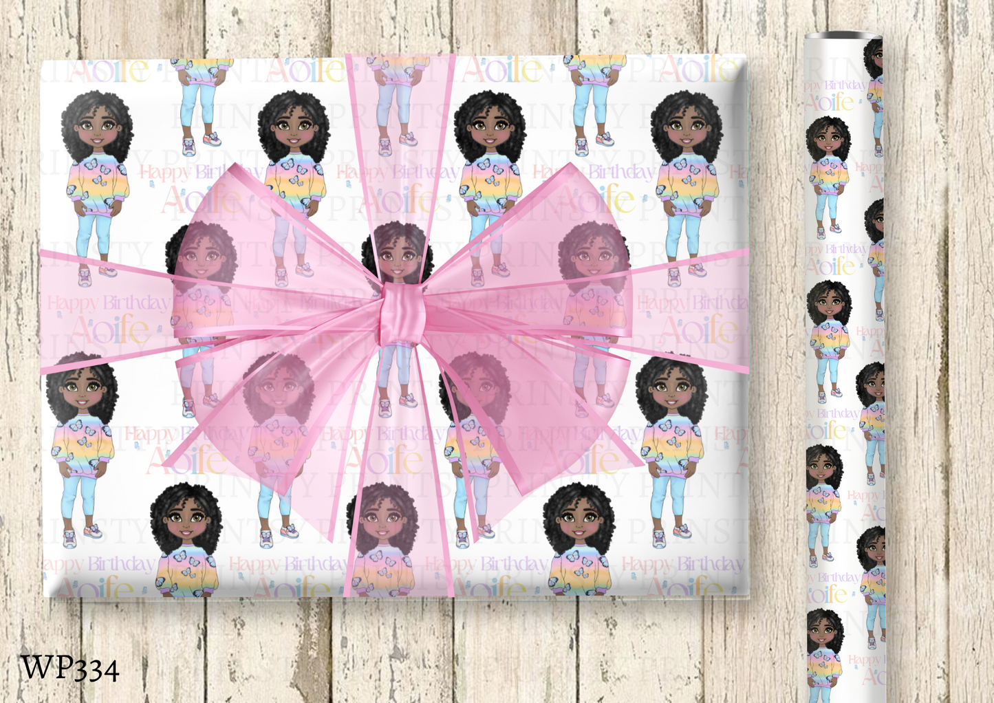 Butterfly Dolly Wrapping Paper
