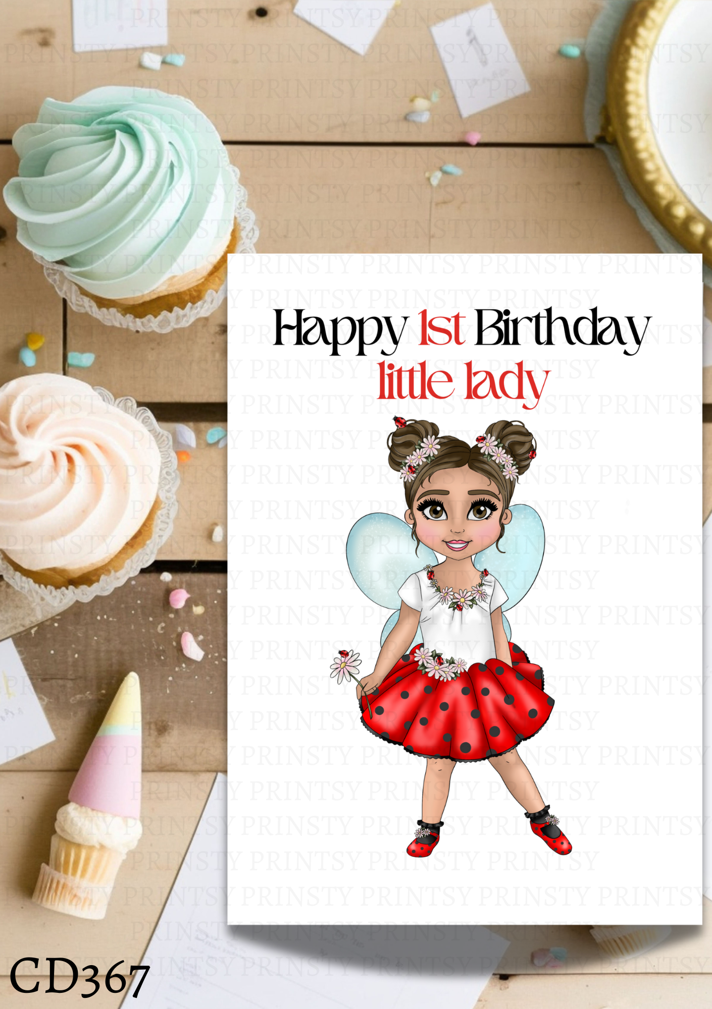 Little Ladybird Dolly Celebration Card
