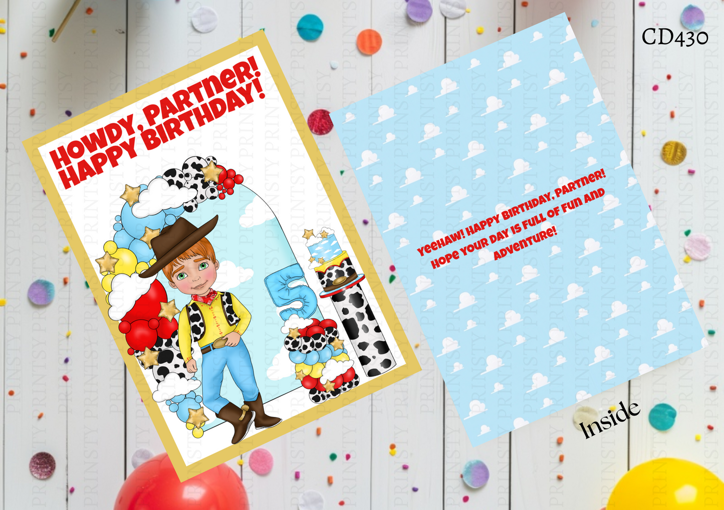 Toy Land Dude Celebration Card