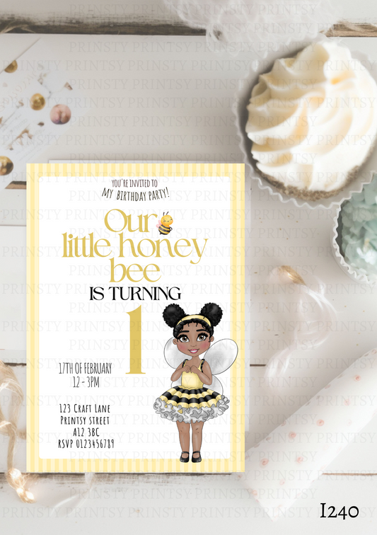 Little Honey Bee Dolly Invite