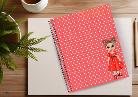 Spotty Dress Dolly Note Book