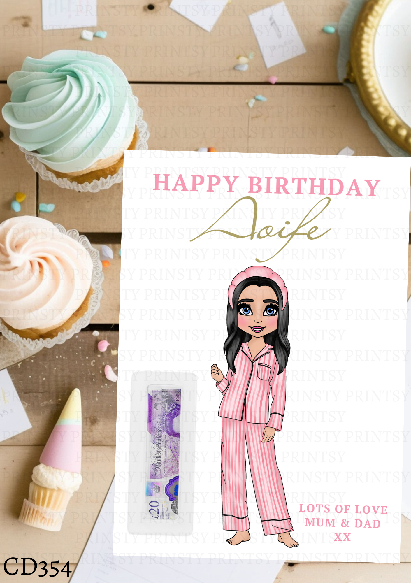 Make Up Dolly Money Card