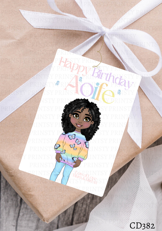 Butterfly Dolly Gift Label