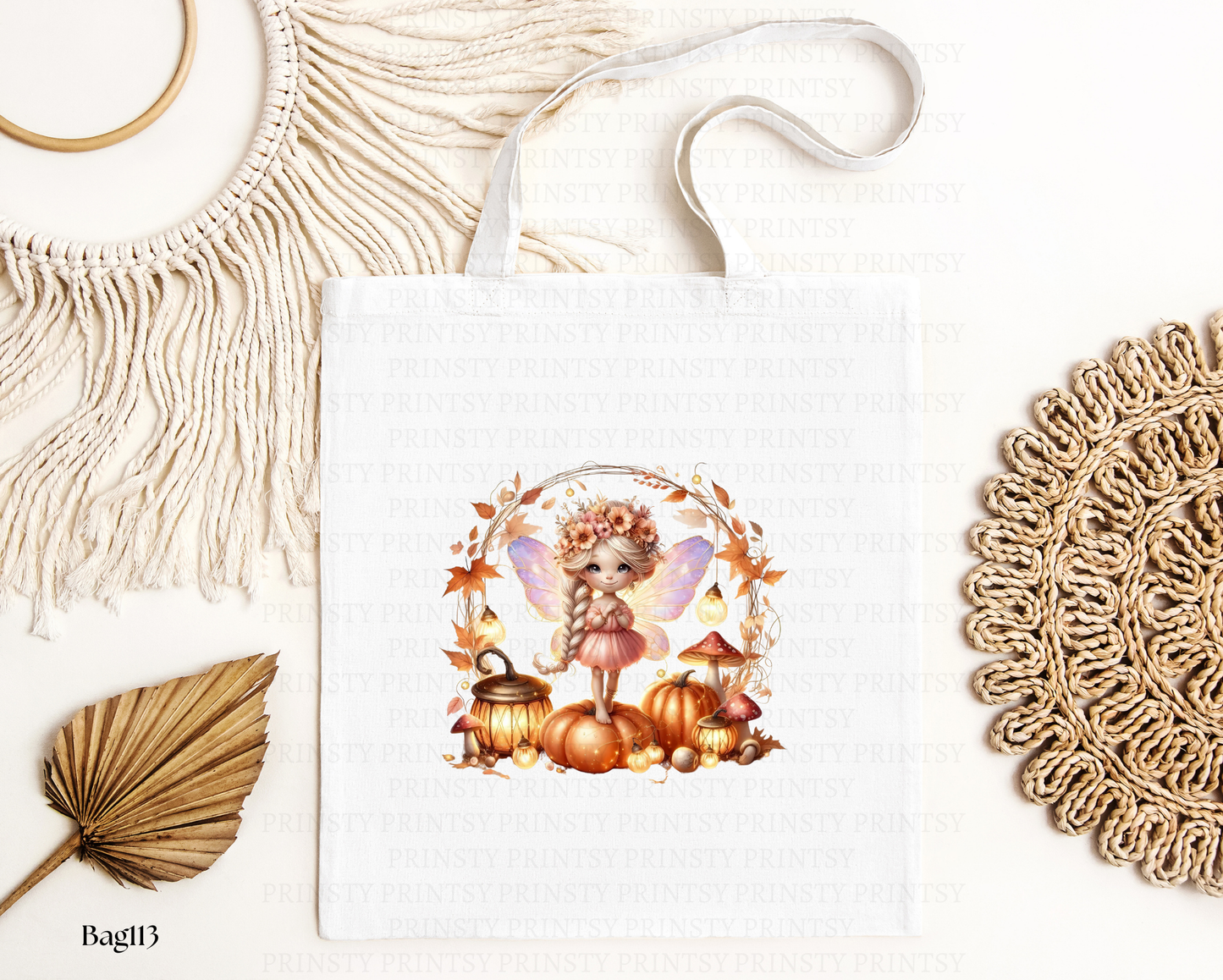 Cute Autumn Fairy Tote Bag