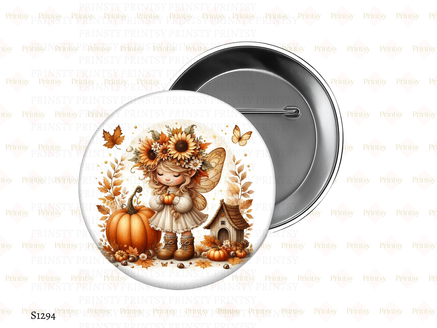 Sunflower Autumn Fairy BowBitz/Badges
