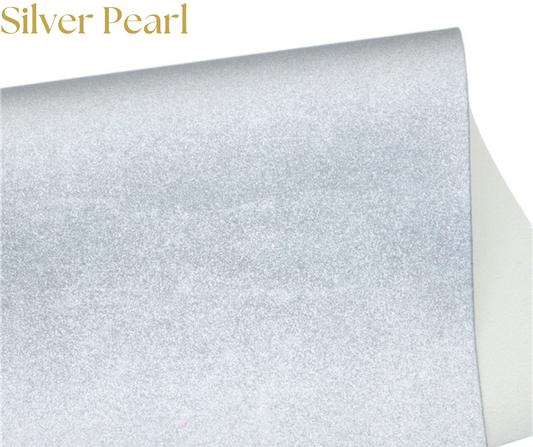 Silver Pearl Synthetic Leather Sheet