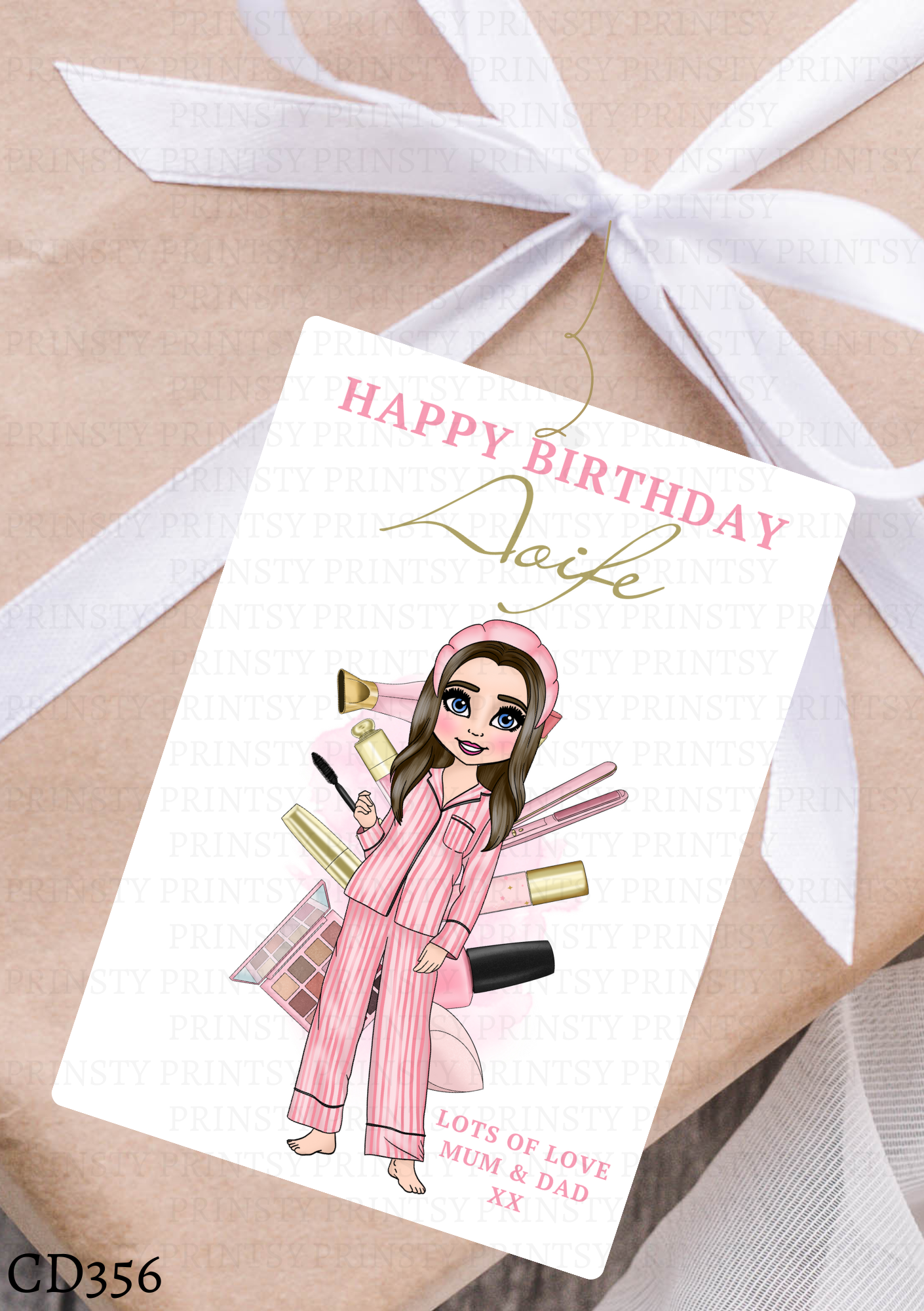 Make Up Dolly Gift Label