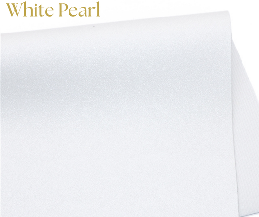 White Pearl Synthetic Leather Sheet