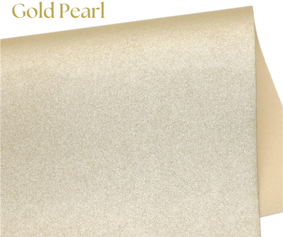 Gold Pearl Synthetic Leather Sheet