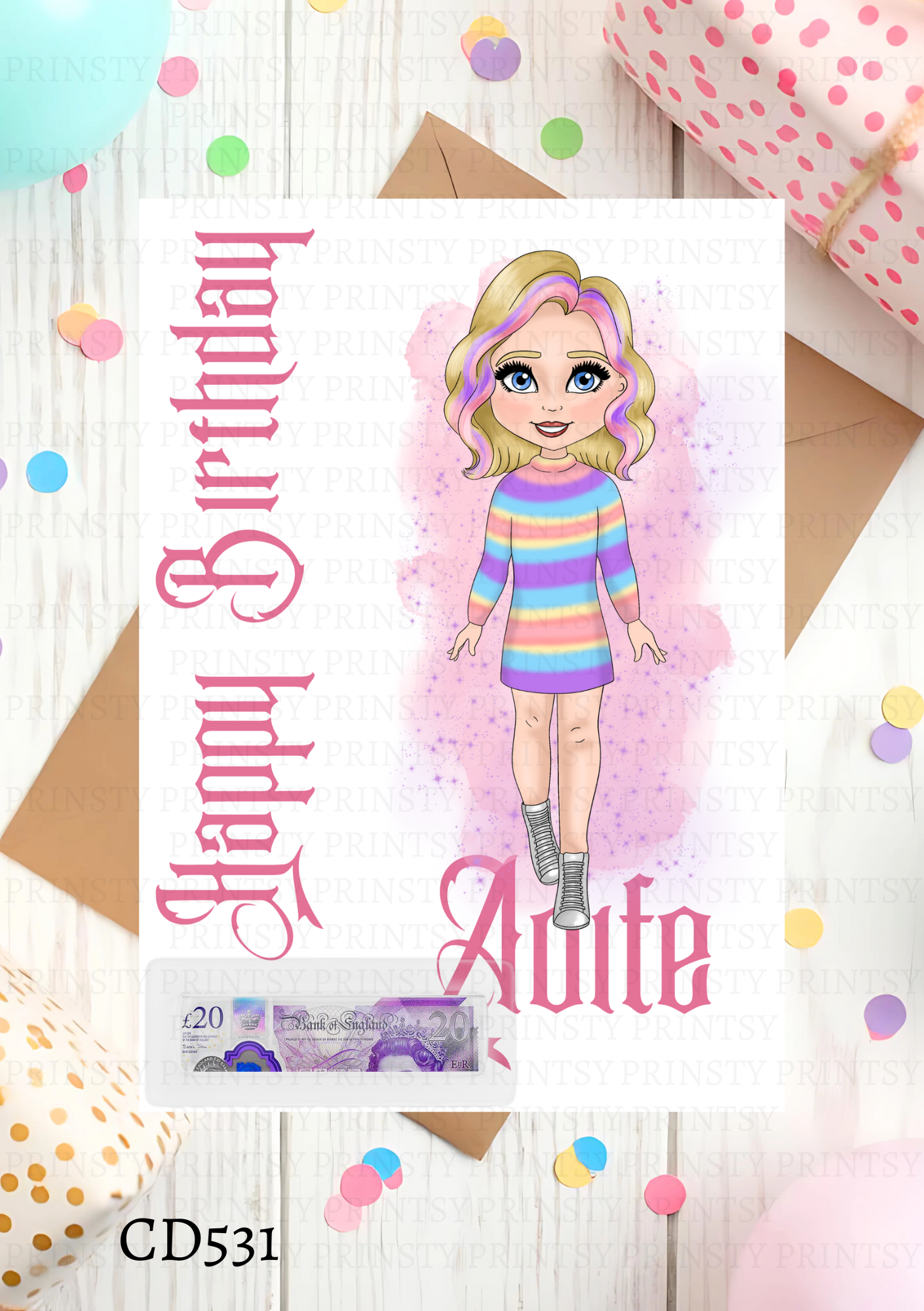 Spooky & Kooky Dolly Money Card