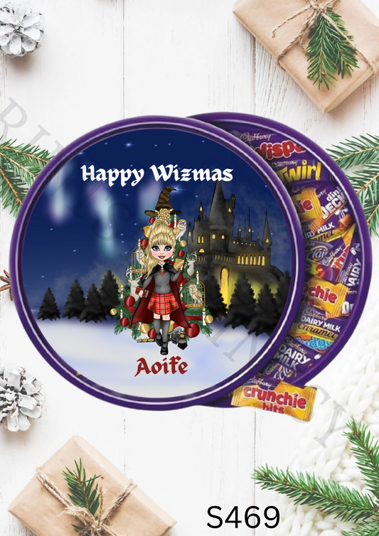 Dude Christmas Wizard Chocolate Tub Sticker