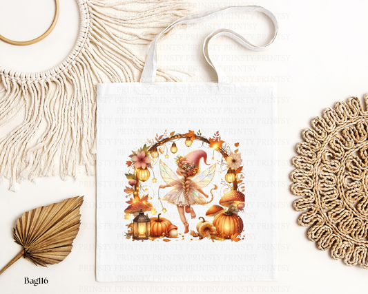 Cute Autumn Fairy Tote Bag