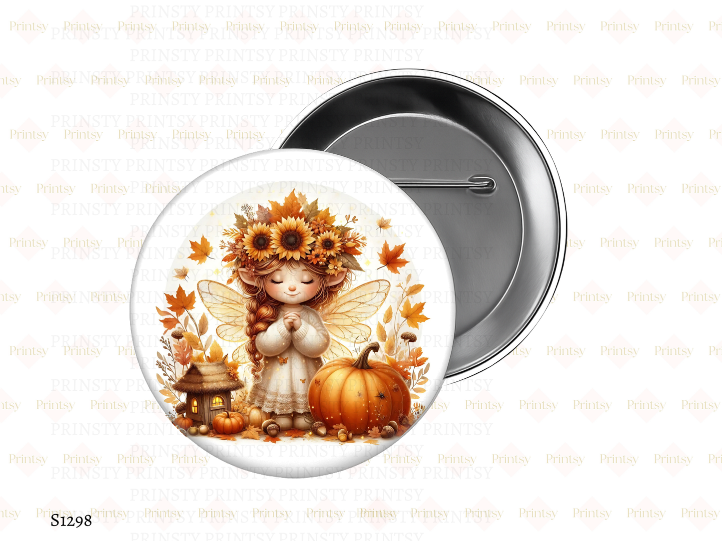 Sunflower Autumn Fairy BowBitz/Badges