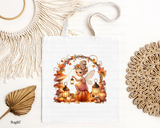 Cute Autumn Fairy Tote Bag