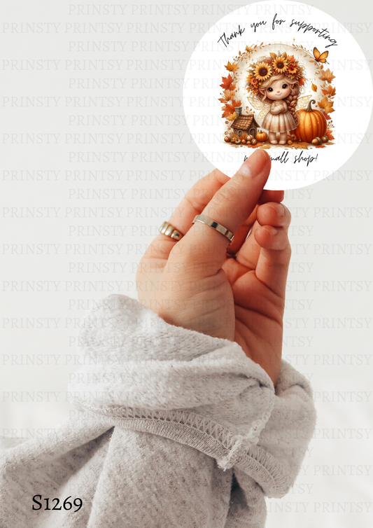 Sunflower Autumn Fairy Sticker Sheet