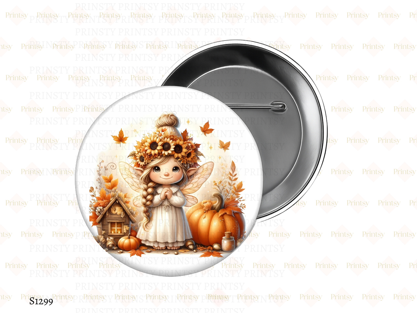 Sunflower Autumn Fairy BowBitz/Badges