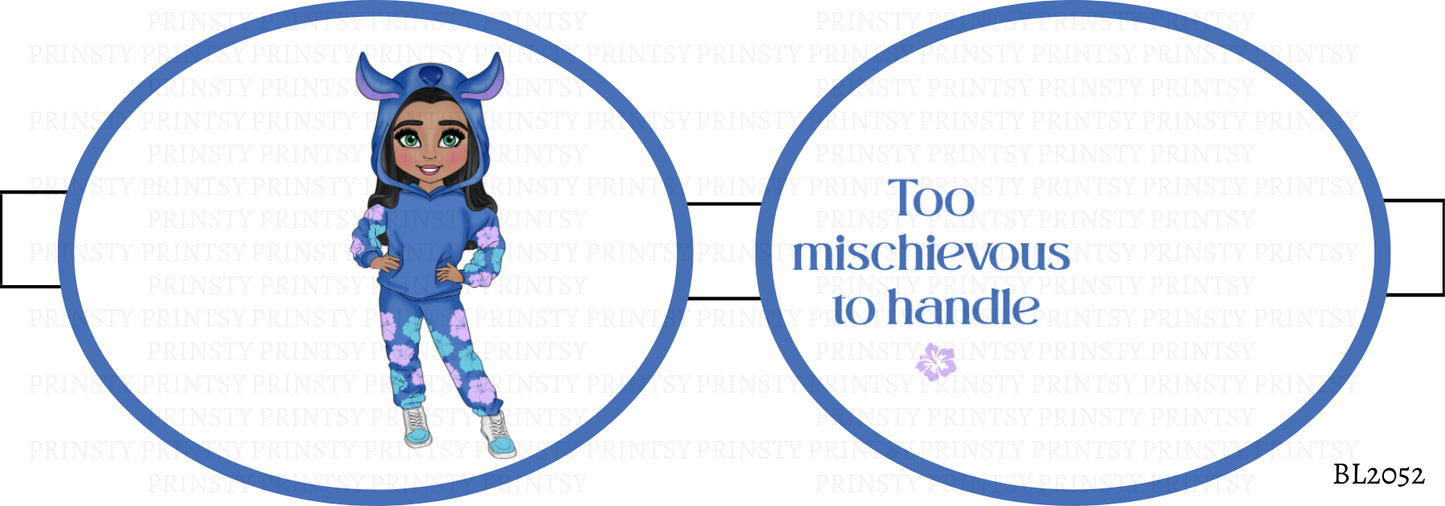 Blue Hawaiian Dolly Bow Loop