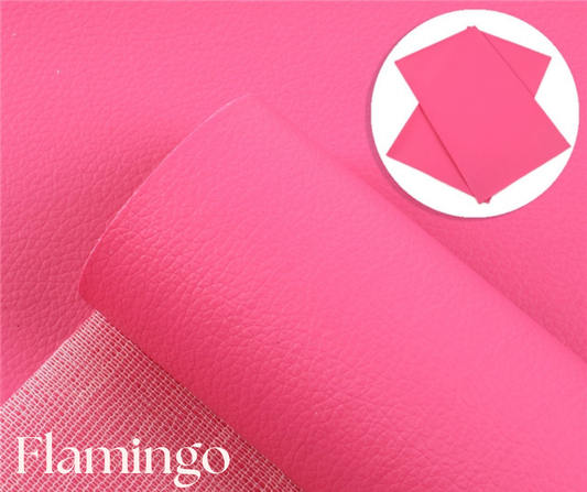 Flamingo Lychee Synthetic Leather Sheet