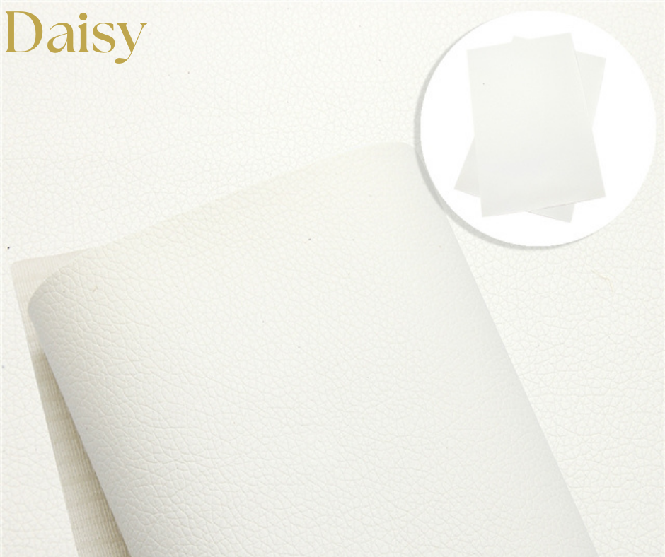 Daisy Lychee Synthetic Leather Sheet