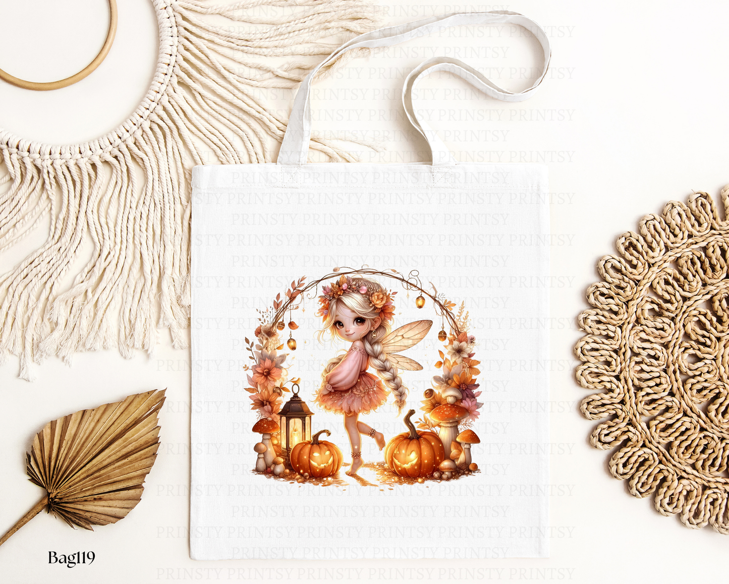 Cute Autumn Fairy Tote Bag