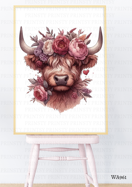 Highland Cow Wall Art
