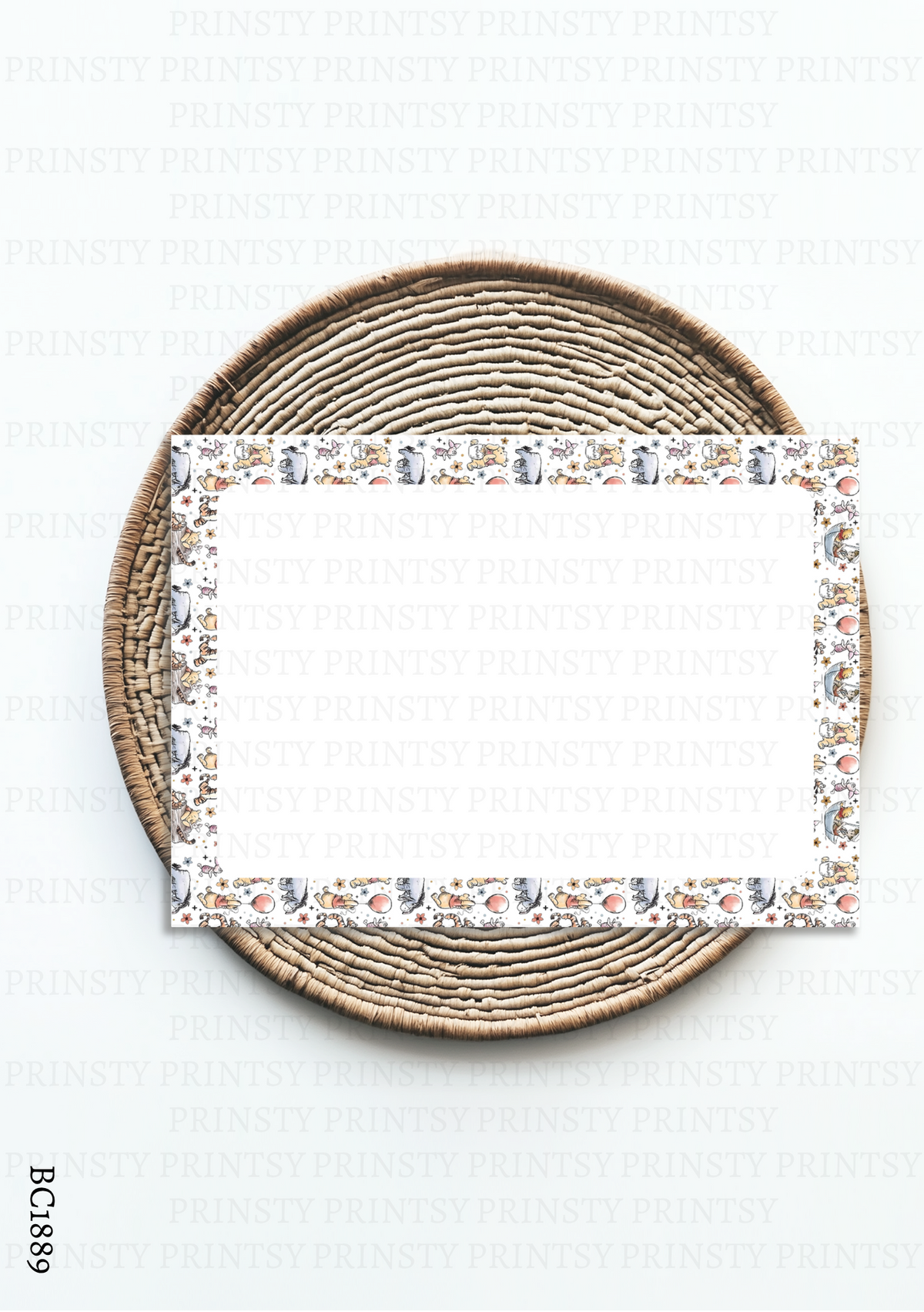 Pooh and Friends Border Bow Card – BC1889