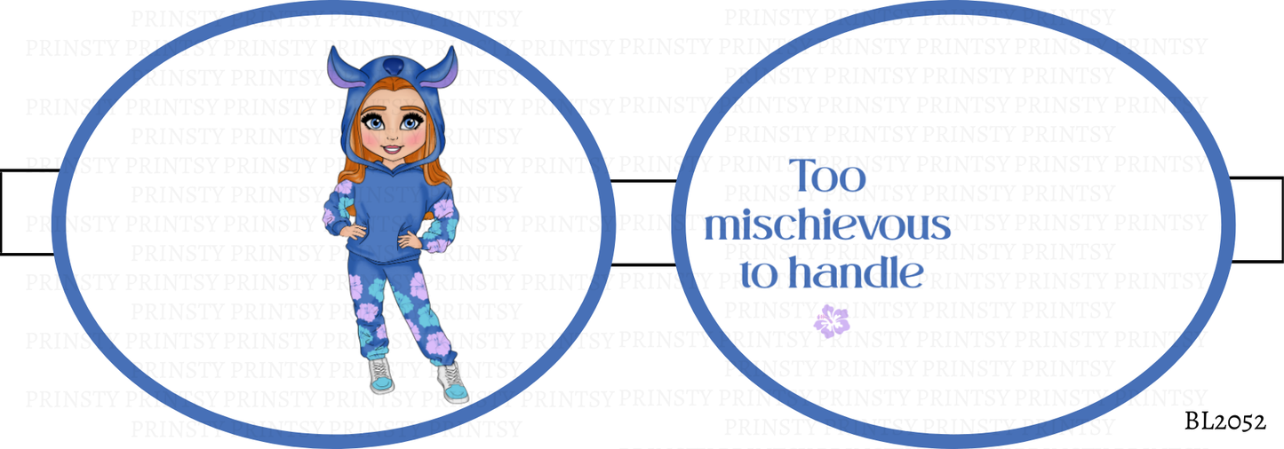 Blue Hawaiian Dolly Bow Loop