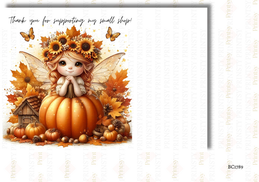 Sunflower Autumn Fairy Bow Card