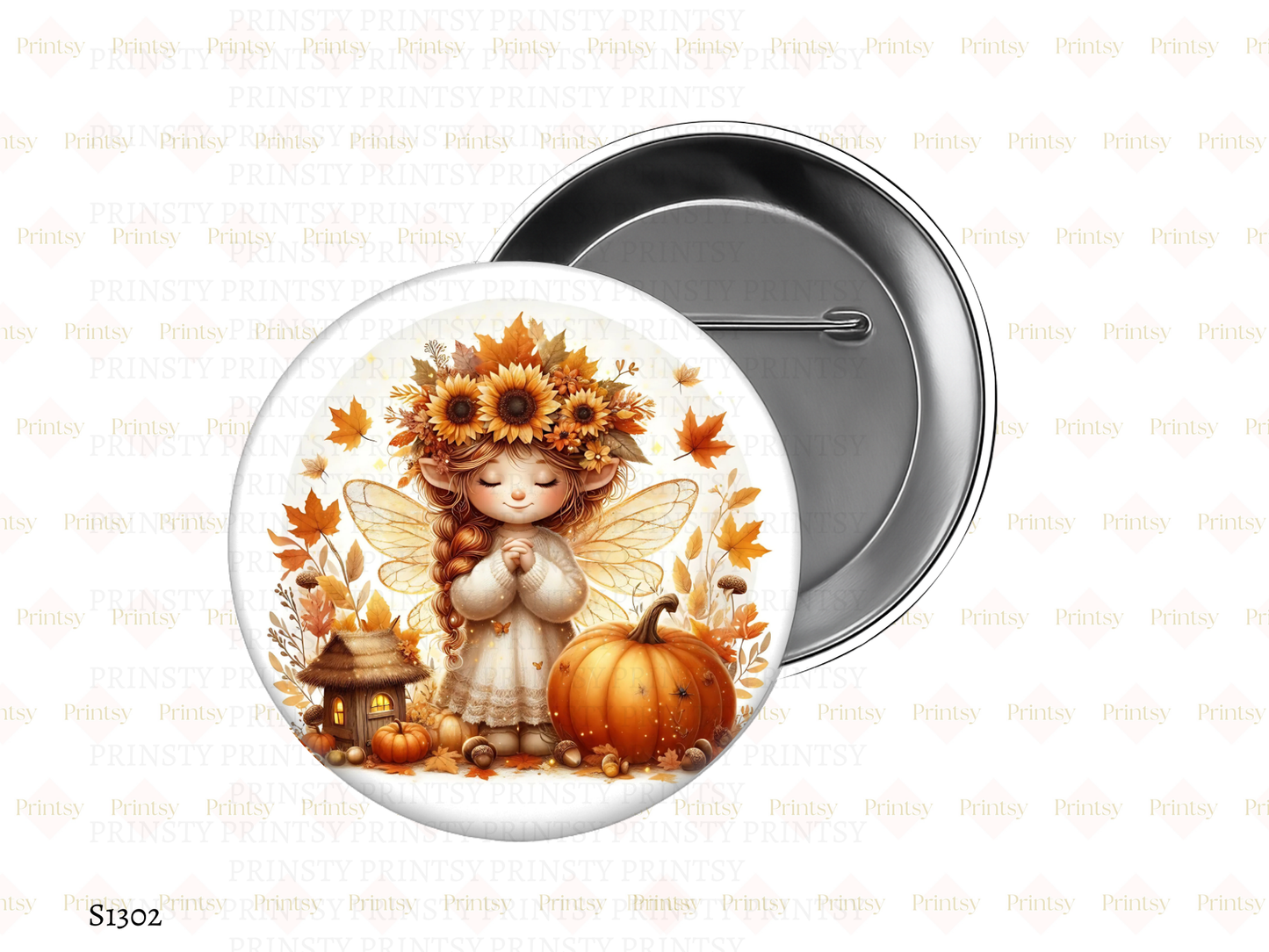 Sunflower Autumn Fairy BowBitz/Badges