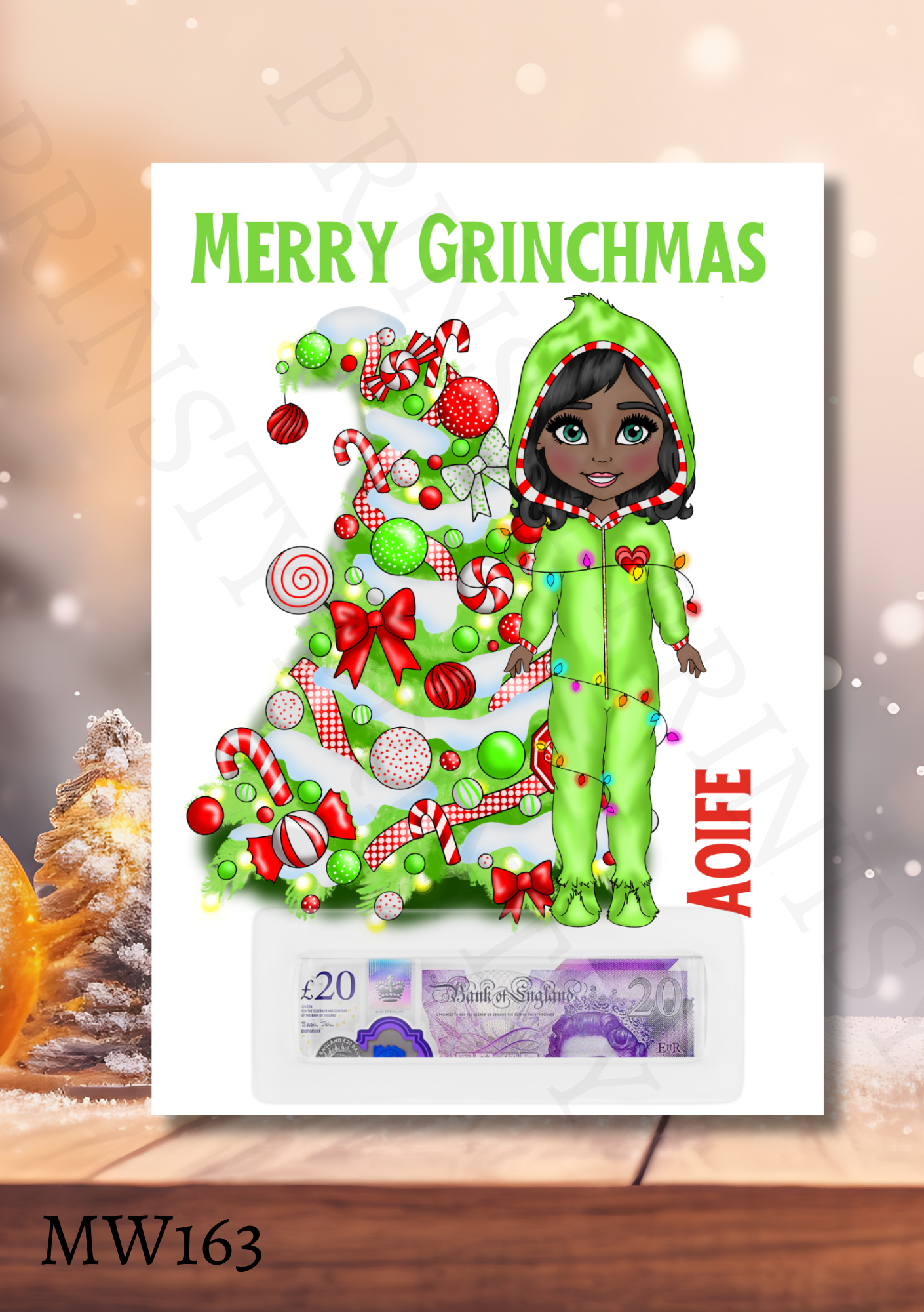 Christmas Dolly Money Card