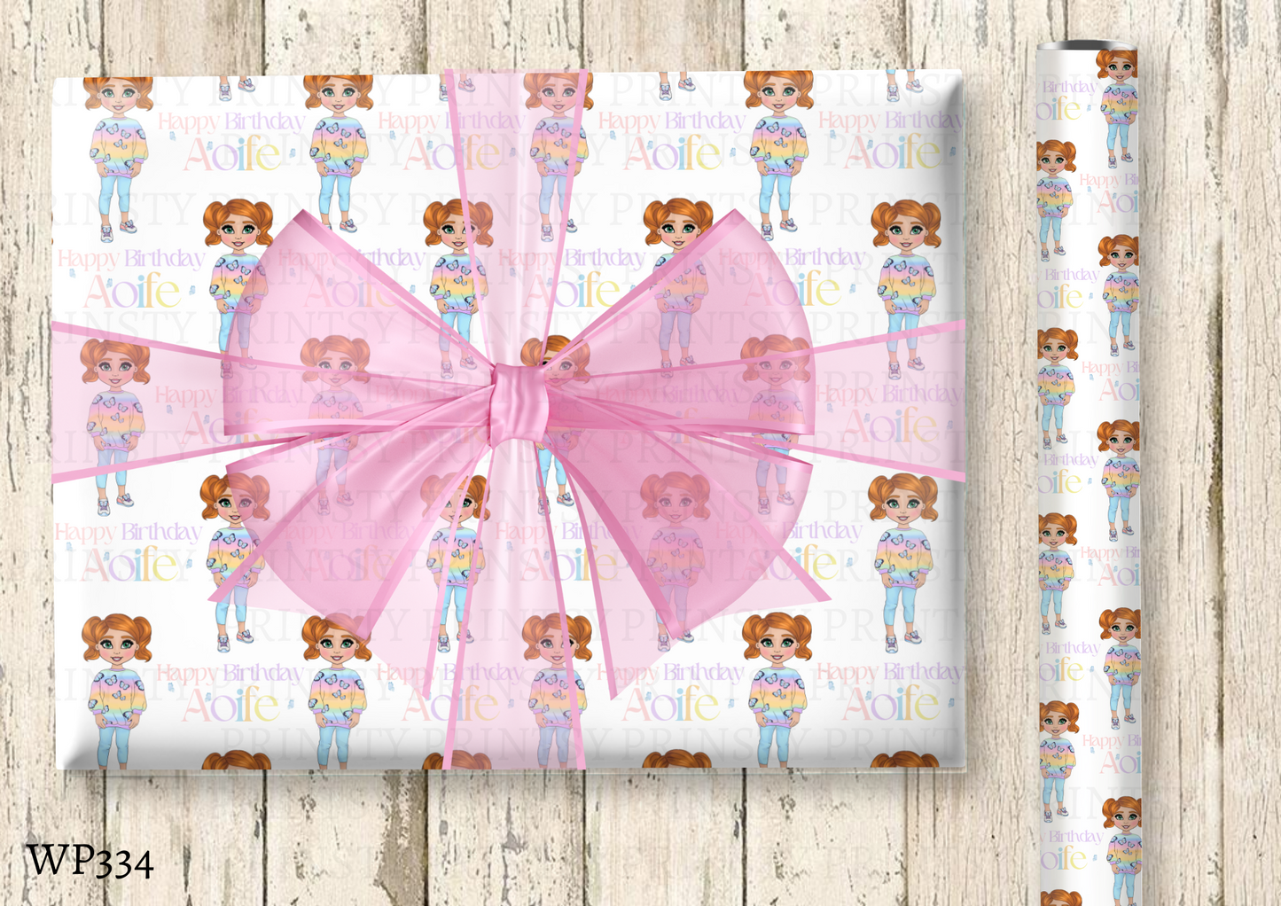 Butterfly Dolly Wrapping Paper