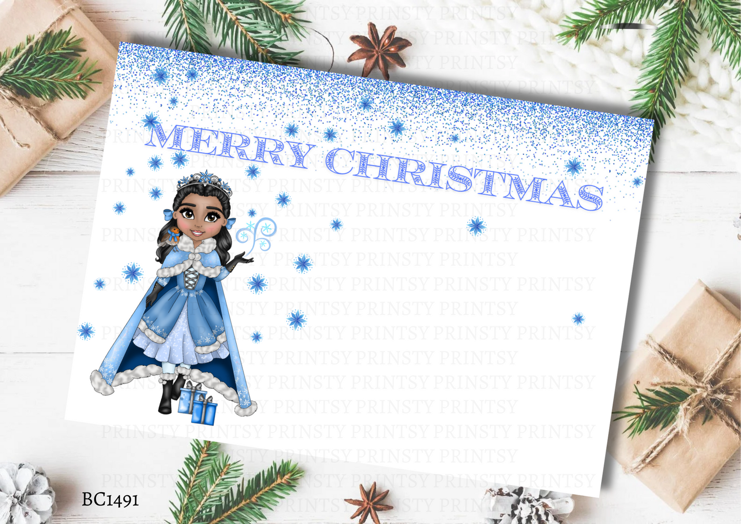Ice Queen Bow Card