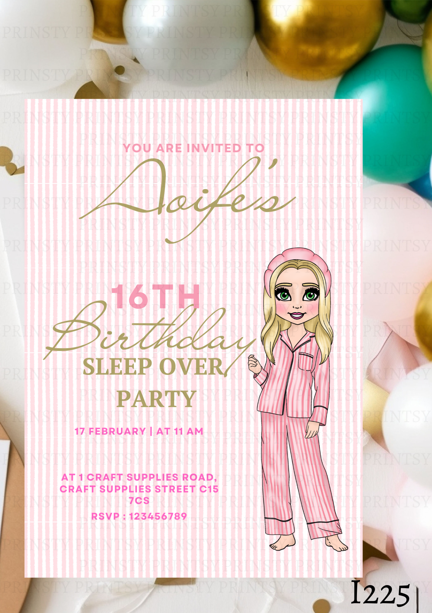 Make Up Dolly Invite