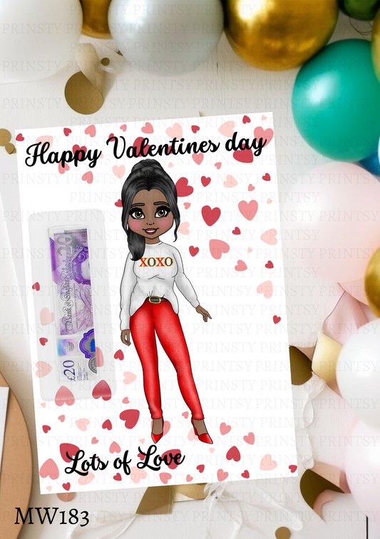 Dolly Valentine's Money Card