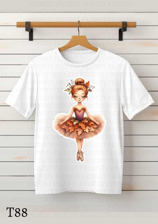 Autumn Ballerina Kids T-Shirt