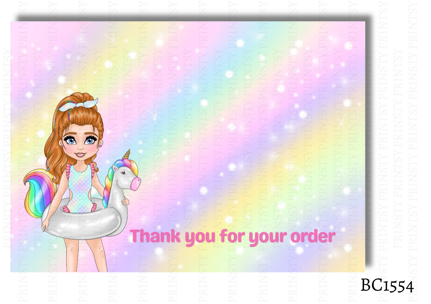 Pool Party Dolly Bow Card