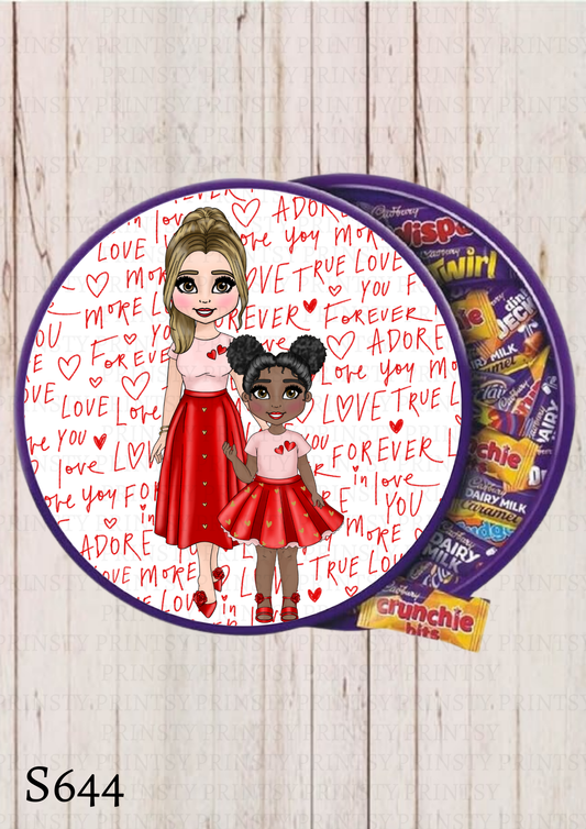 Dolly Valentines Chocolate Tub Sticker