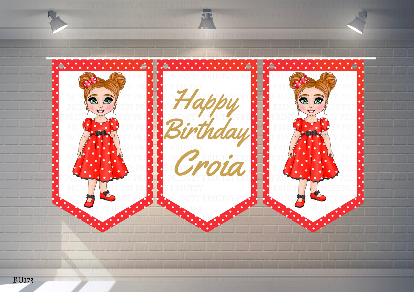 Spotty Dress Dolly Bunting